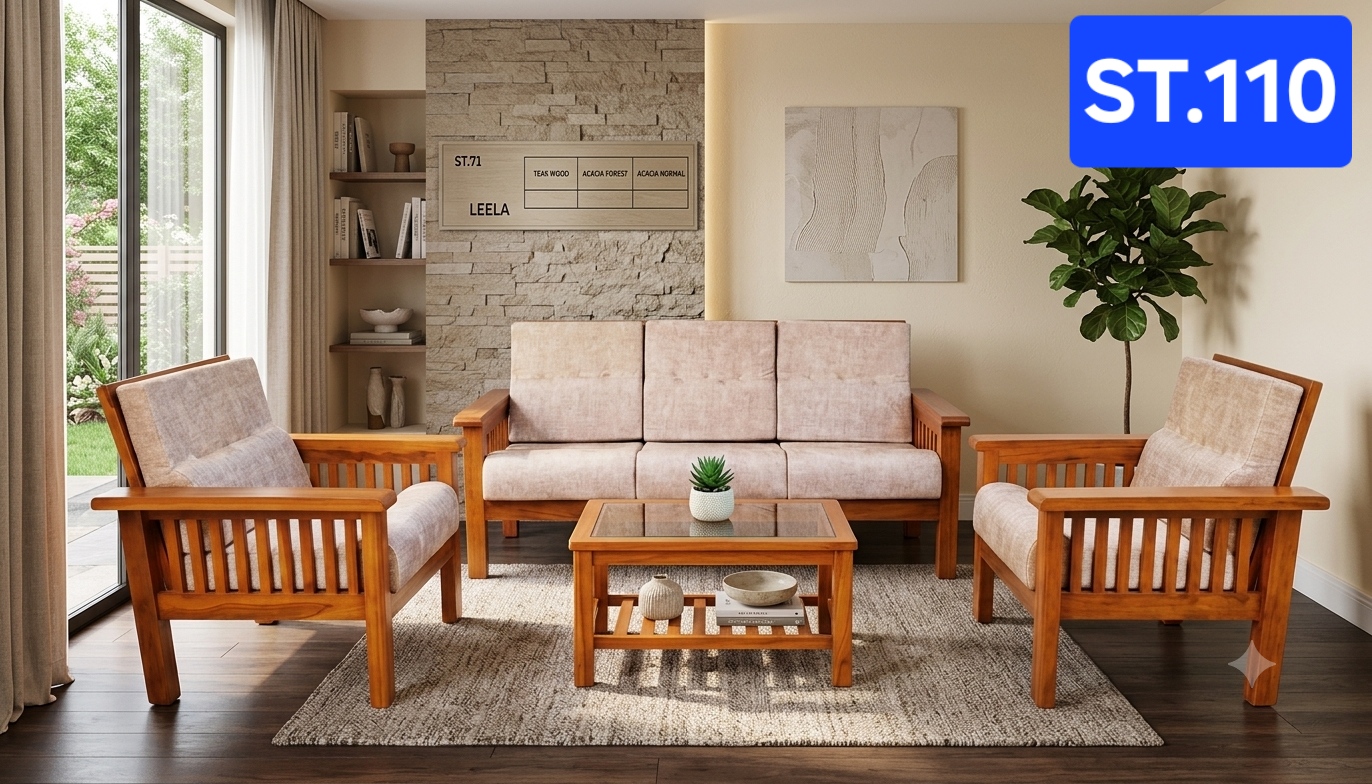 ST 110 WOODEN SETTEE