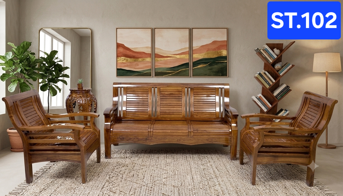 ST 102 WOODEN SETTEE