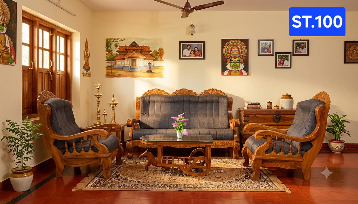 ST 100 WOODEN SETTEE