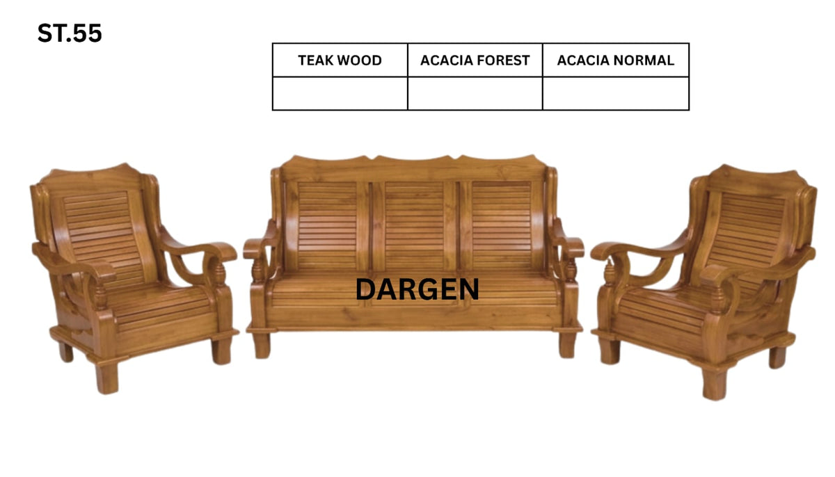 ST 55 WOODEN SETTEE