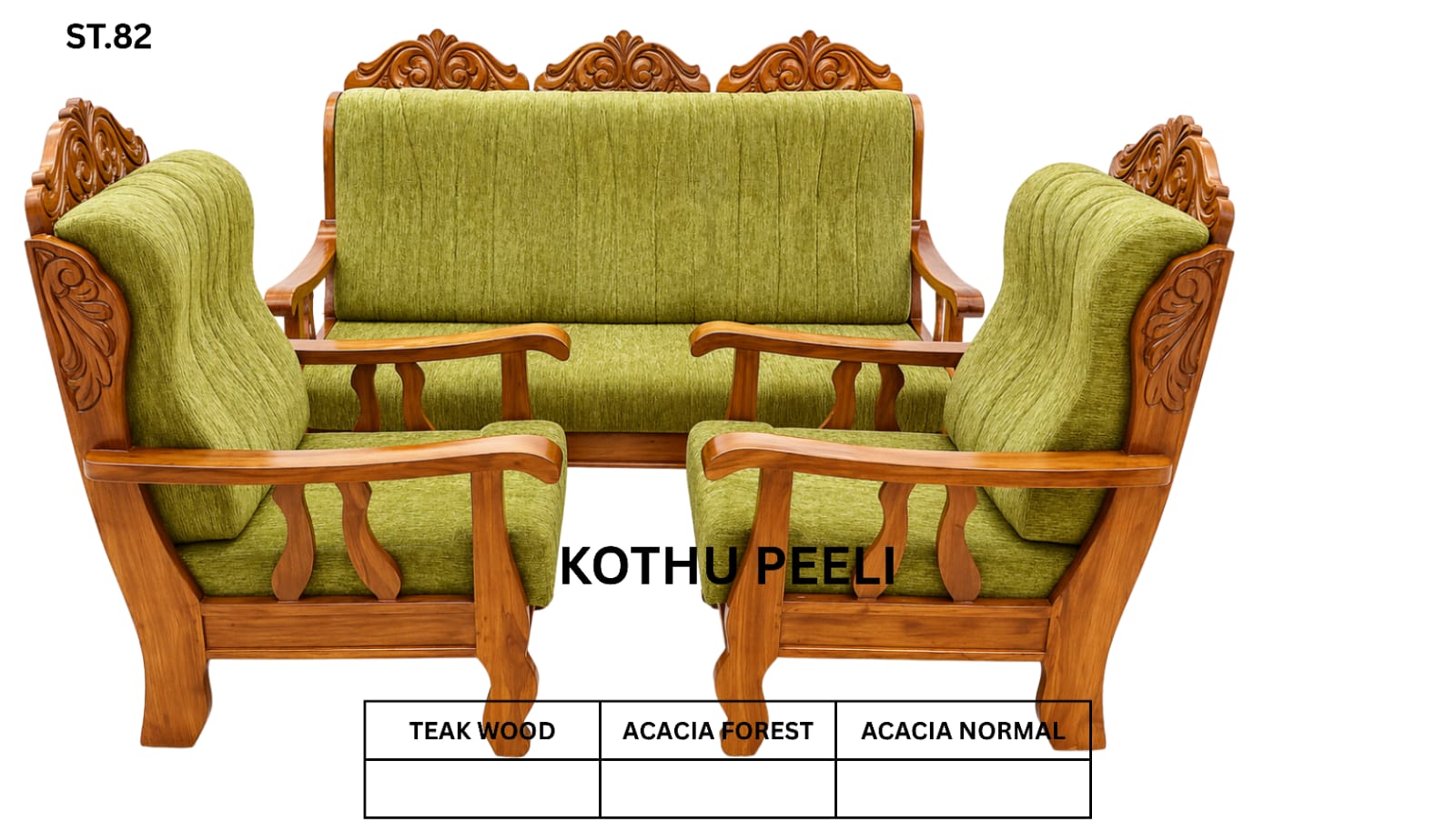 ST 82 WOODEN SETTEE
