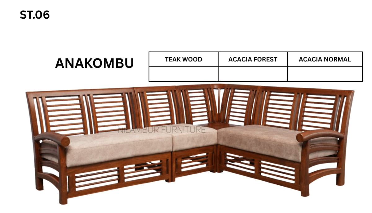 ST 06 WOODEN SETTEE