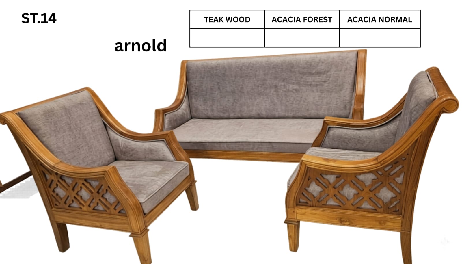 ST 14 WOODEN SETTEE