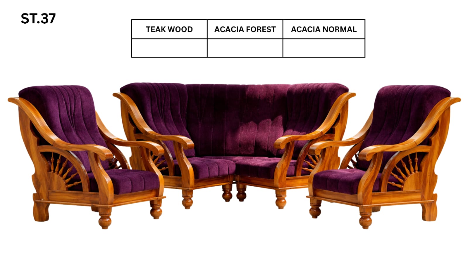 ST 37 WOODEN SETTEE