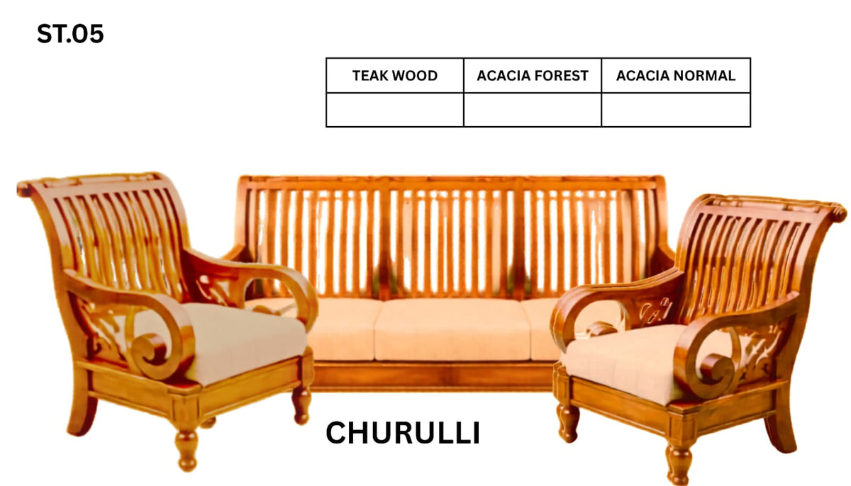 ST 05 WOODEN SETTEE