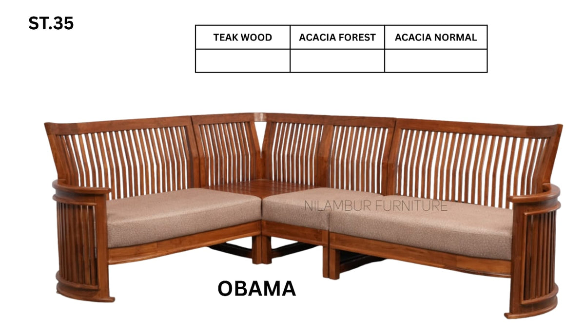ST 35 WOODEN SETTEE