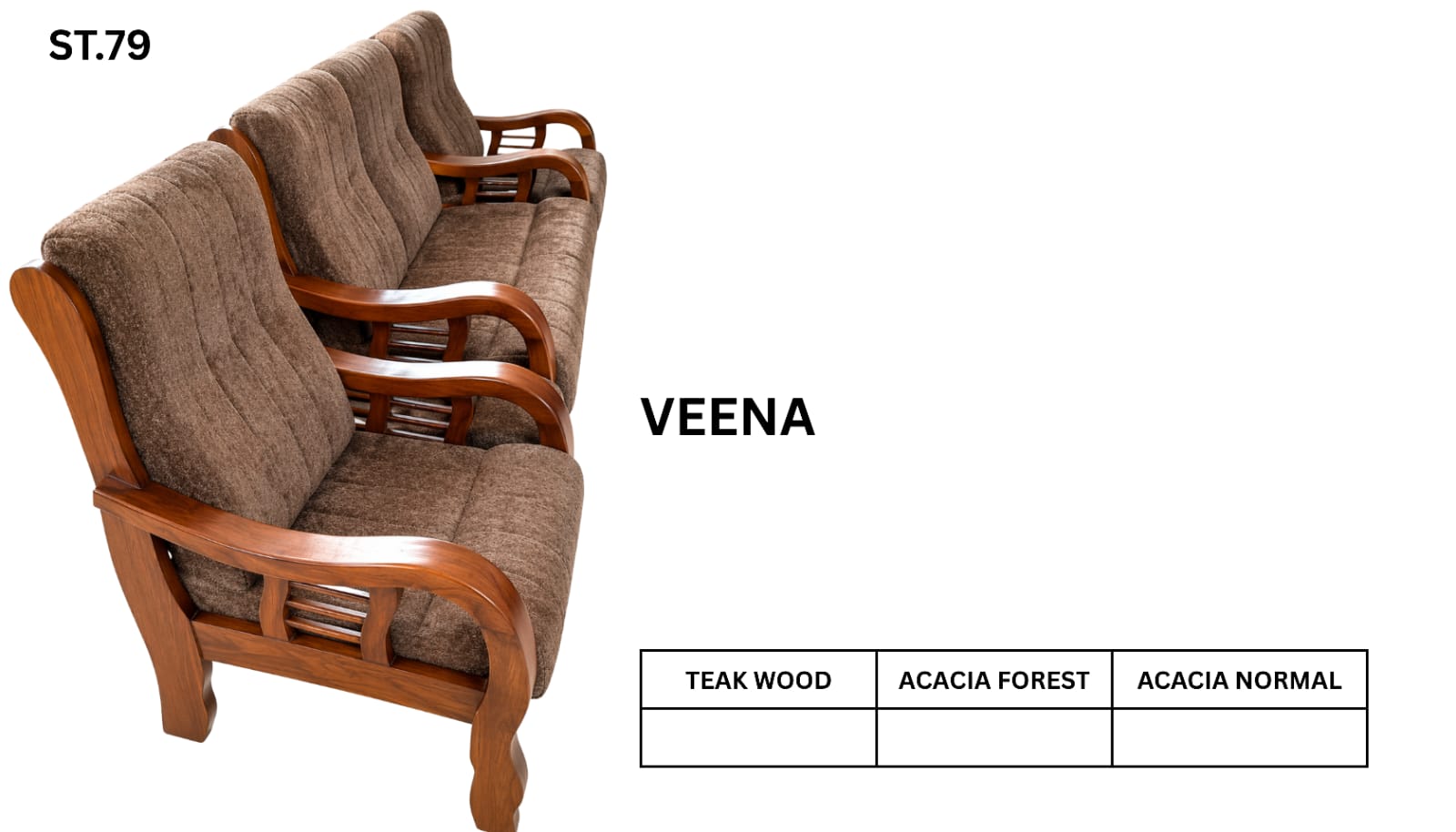 ST 79 WOODEN SETTEE