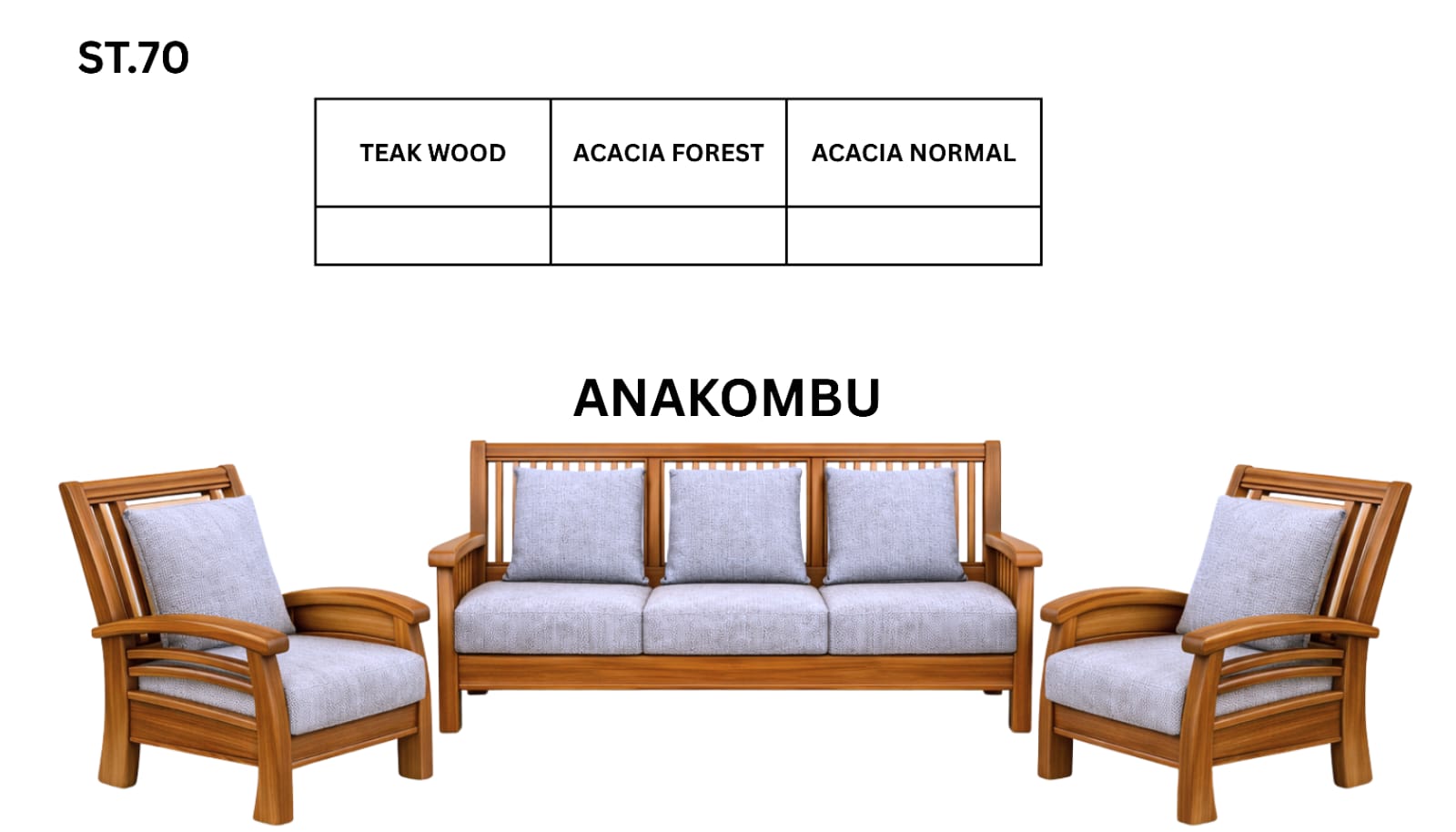 ST 70 WOODEN SETTEE