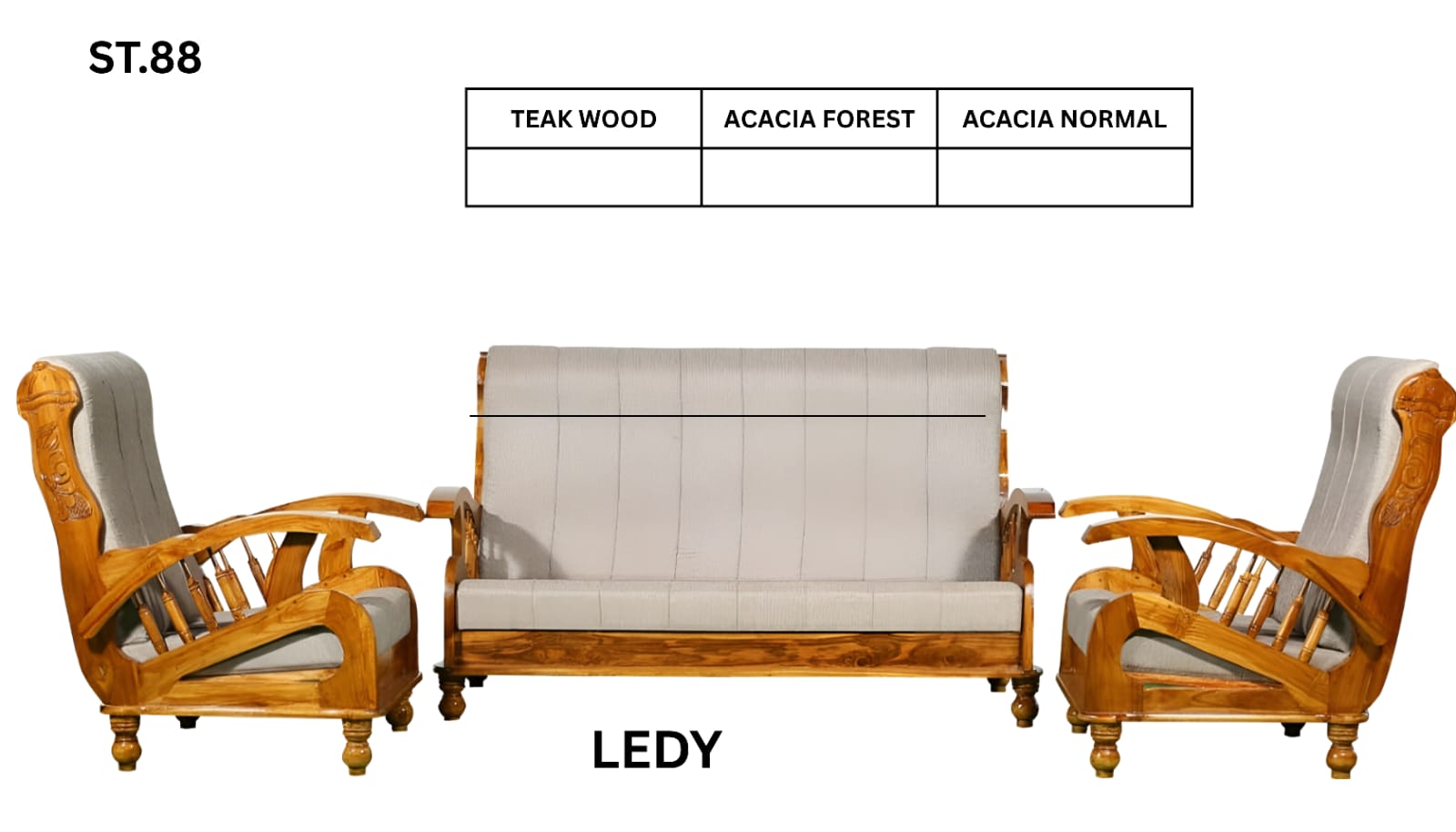 ST 88 WOODEN SETTEE