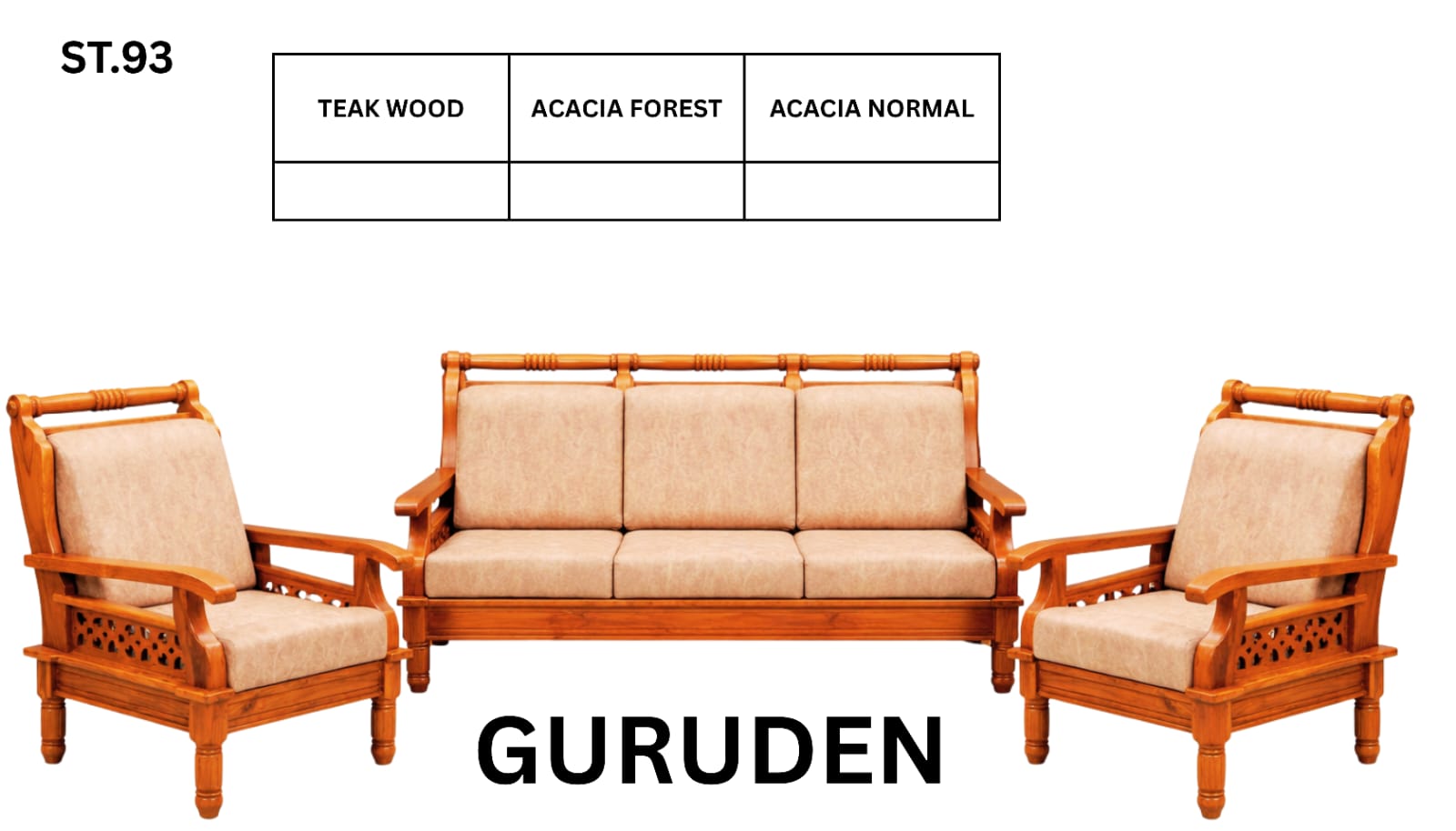 ST 93 WOODEN SETTEE