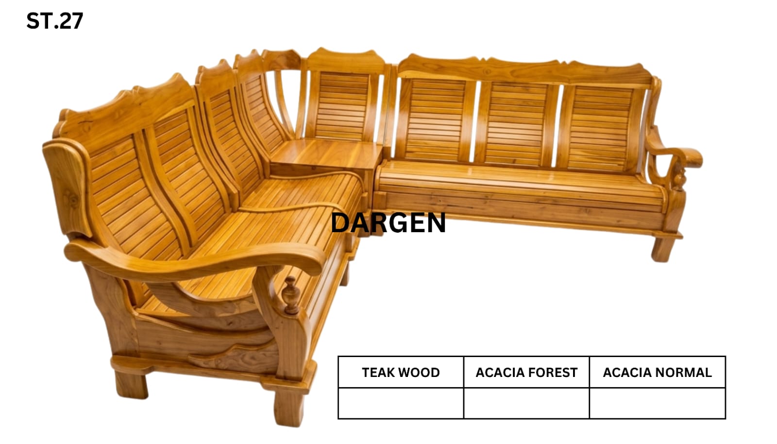 ST 27 WOODEN SETTEE
