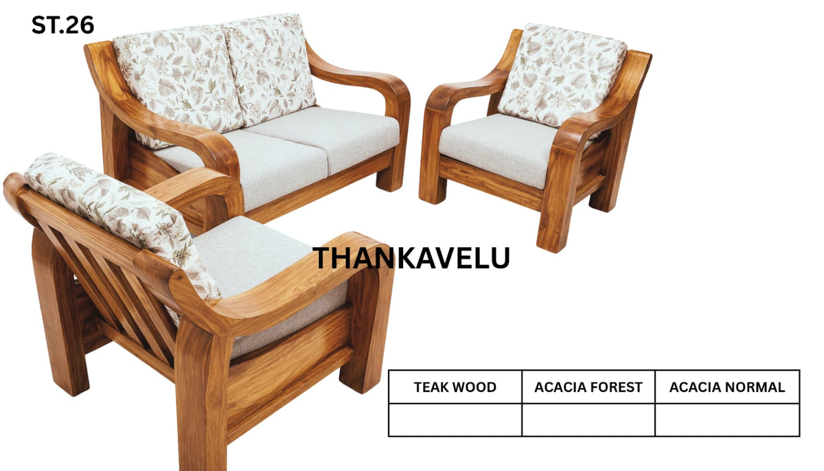 ST 26 WOODEN SETTEE