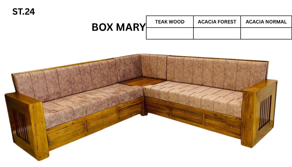 ST 24 WOODEN SETTEE