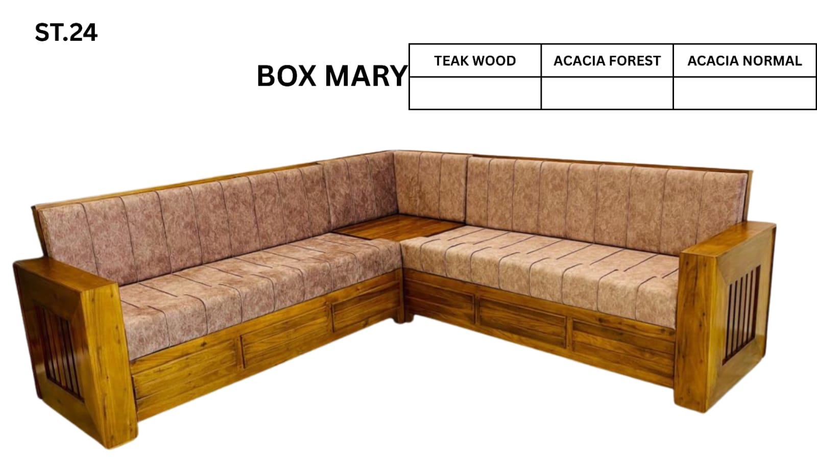 ST 24 WOODEN SETTEE