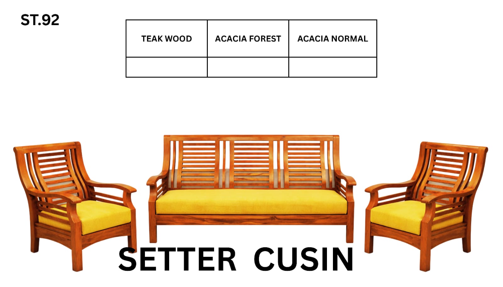 ST 92 WOODEN SETTEE