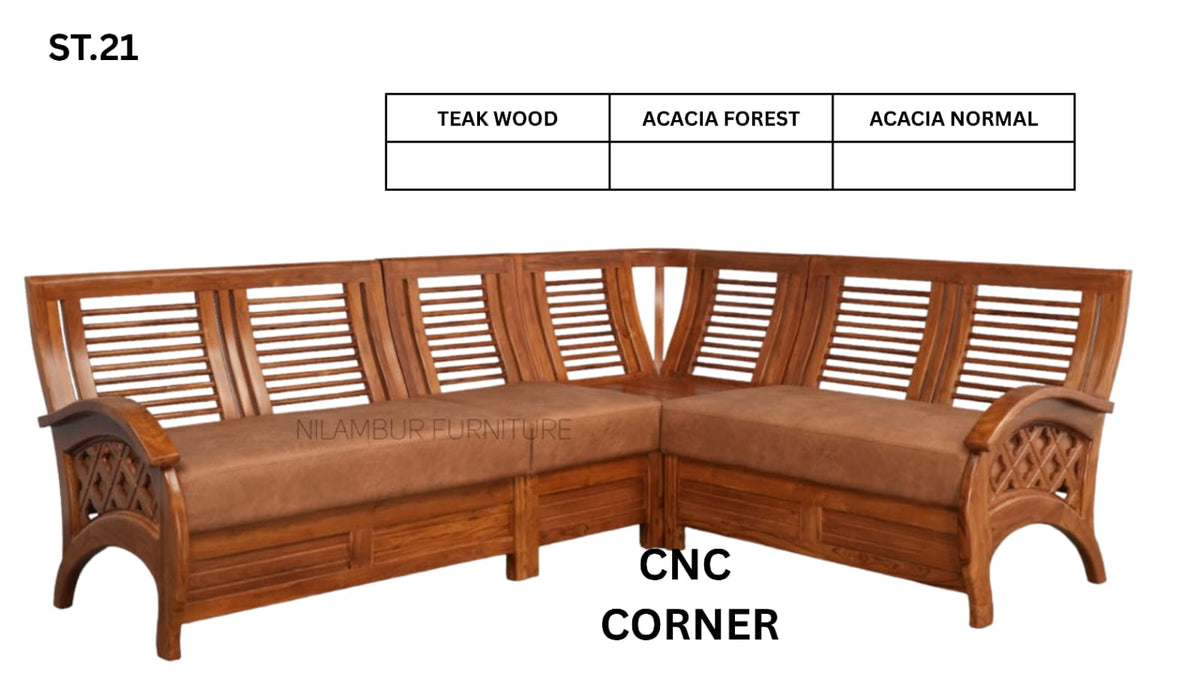 ST 21 WOODEN SETTEE