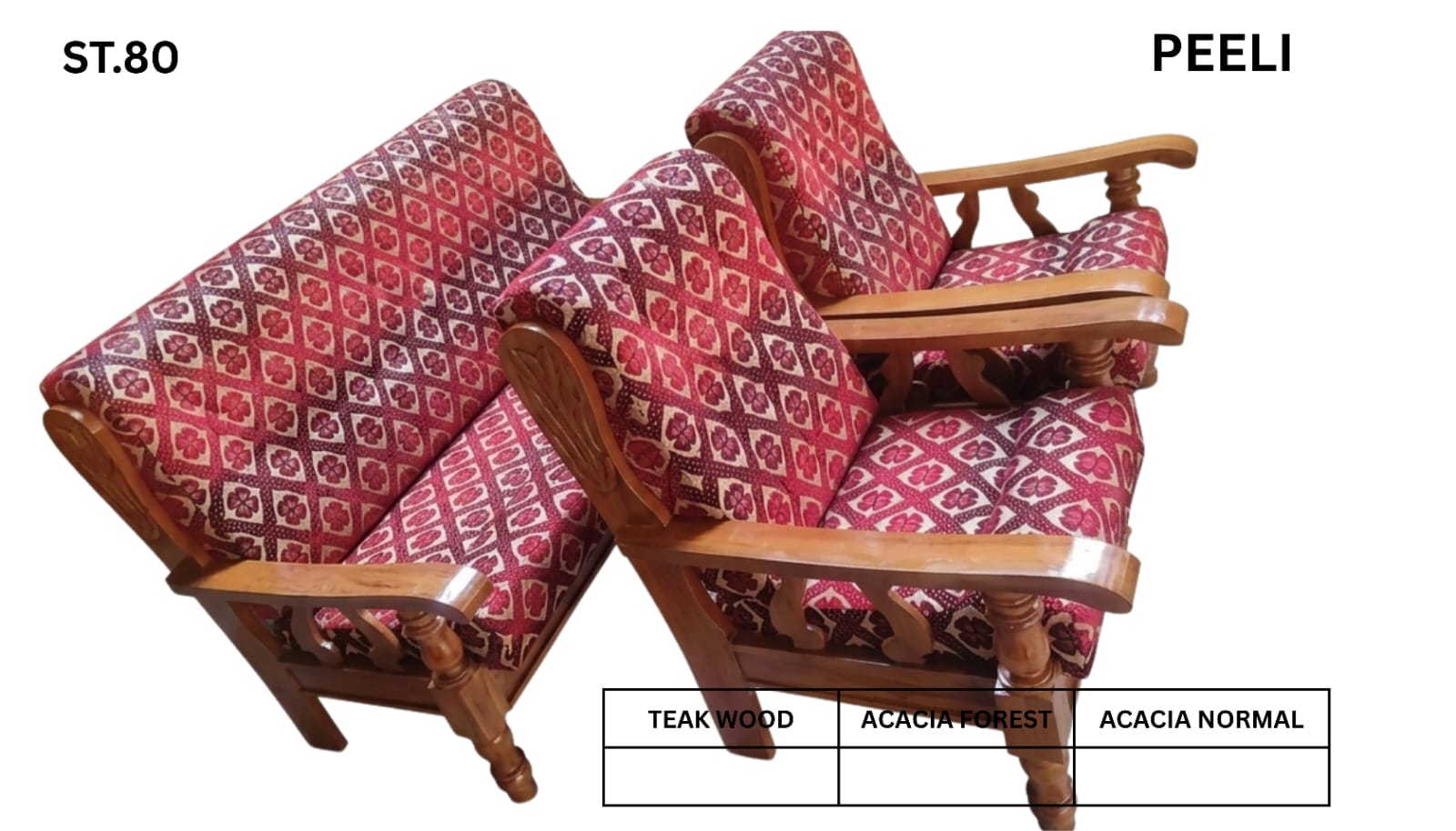 ST 80 WOODEN SETTEE