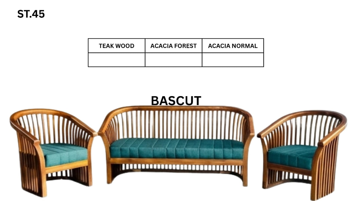 ST 45 WOODEN SETTEE