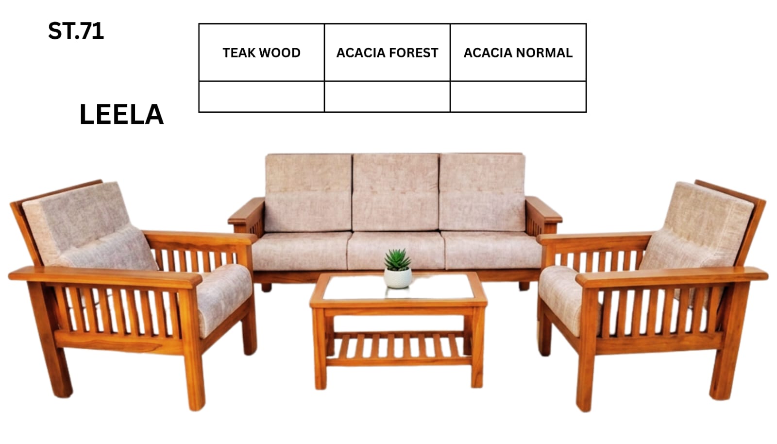 ST 71 WOODEN SETTEE