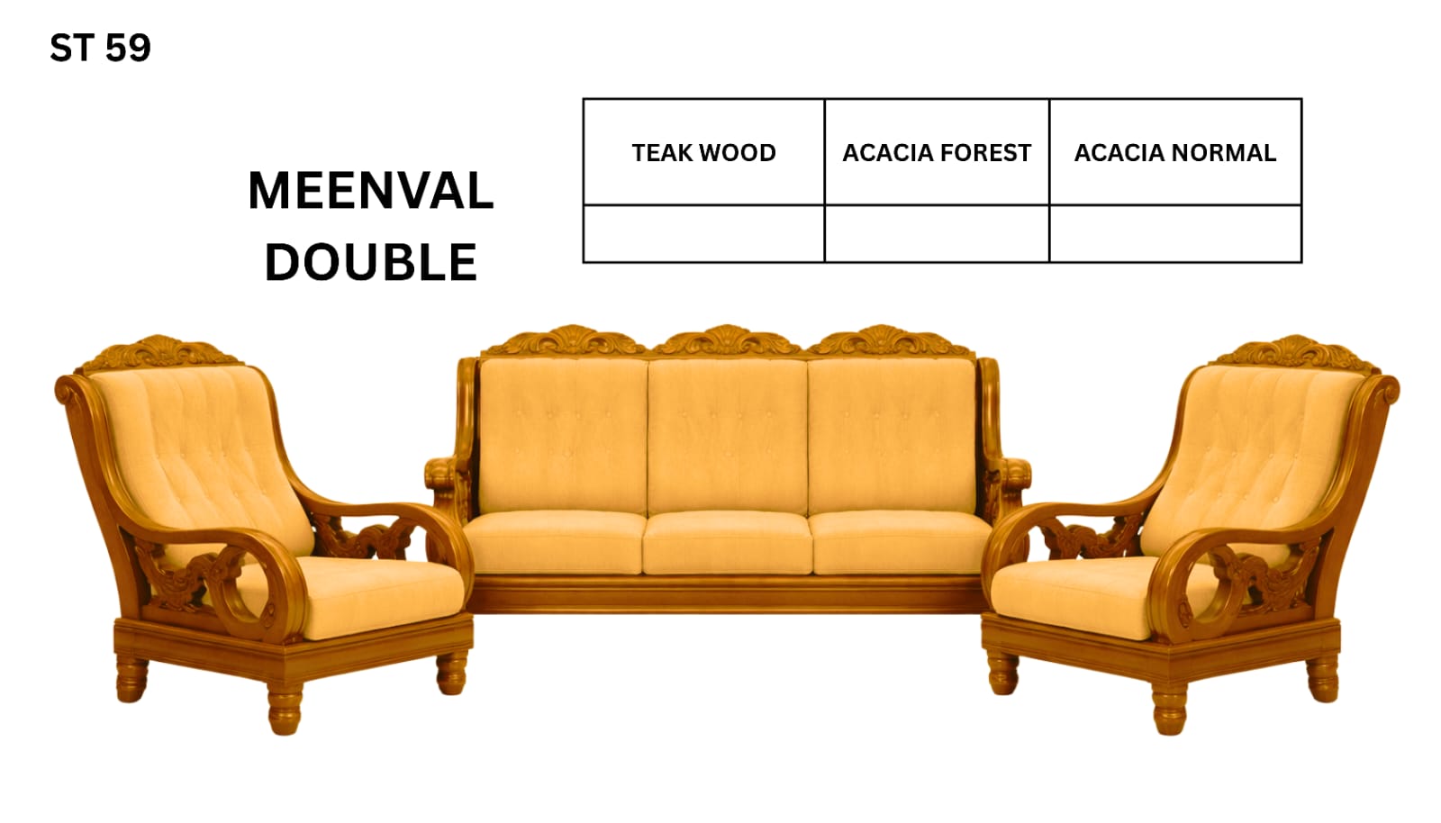 ST 59 WOODEN SETTEE