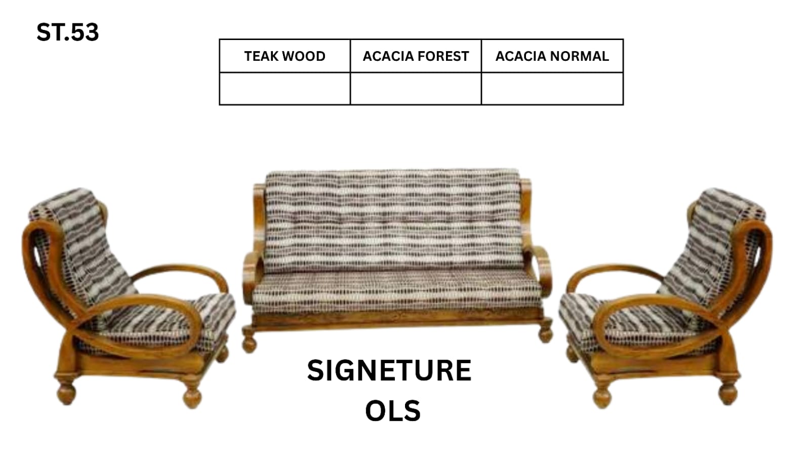 ST 53 WOODEN SETTEE
