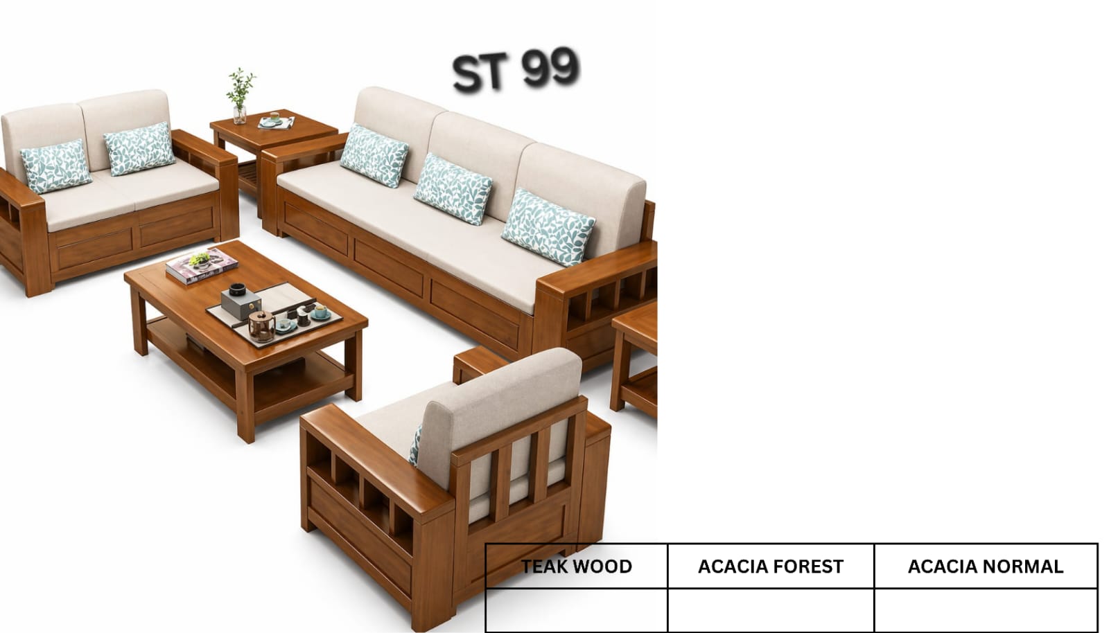 ST 99 WOODEN SETTEE
