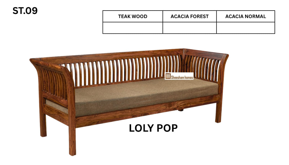 ST 09 WOODEN SETTEE