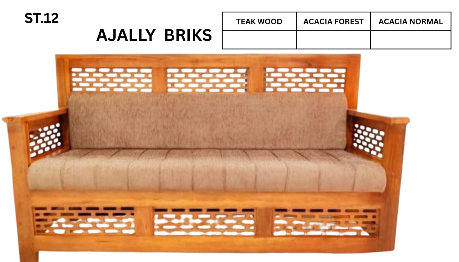 ST 32 WOODEN SETTEE