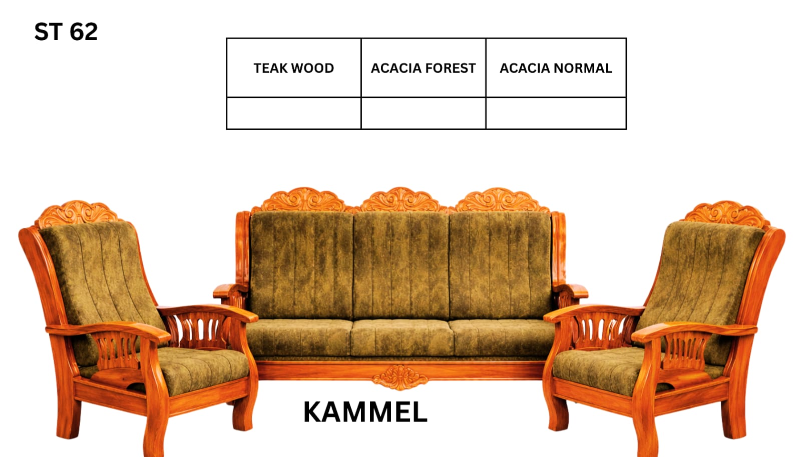 ST 62 WOODEN SETTEE