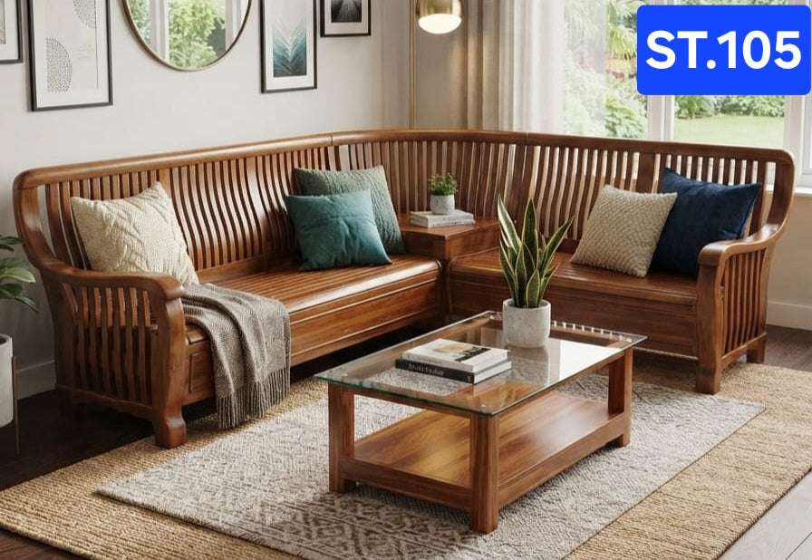ST 105 WOODEN SETTEE
