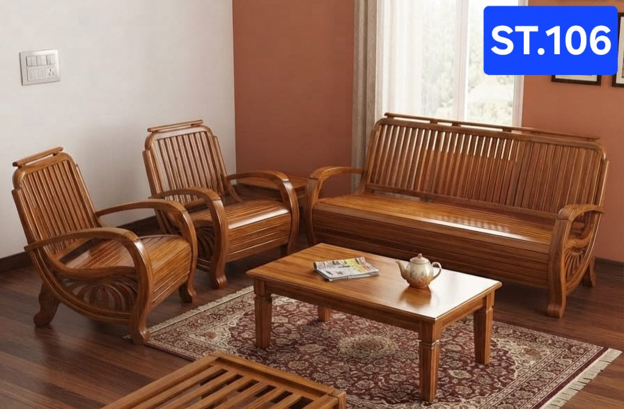 ST 106 WOODEN SETTEE