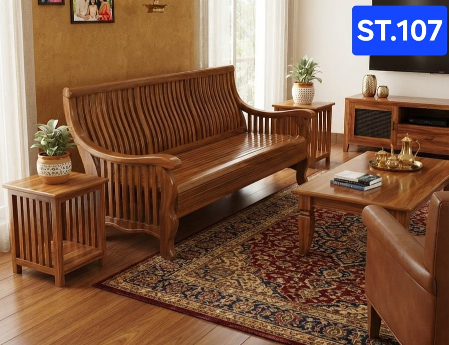 ST 107 WOODEN SETTEE